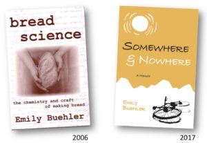 covers of two books: Bread Science, and Somewhere and Nowhere